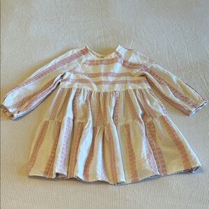 Zara Striped Pink and Cream Dress